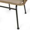 Randy - Modern Wicker Chair With Water Resistant Cushions - Brown / Beige - Image 14