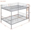 Full Over Full Metal Bunk Bed - Sliver - Image 9