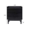 Mid-Century Modern 2 Drawer Nightstand - Black - Image 6