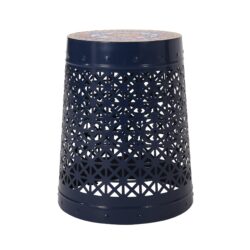 Cranbrook - Side Table With Tile Mosaic Top - Dark Blue