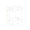 Modern Glam Mirror Top Accent Table - Pale Gold - Image 5