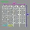 4 Pack Metal Garden Trellis Rustproof Trellis For Climbing Plants Outdoor Flower Support - Cream White - Image 10