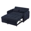 Loveseat Sofa Pull Out Sofa Bed Tufted Sleeper Sofa With An Adjustable Backrest, 3 USB Ports And 2 Lumbar Pillows For Living Room - Blue - Image 20