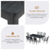 Topmax - Rustic Extendable Dining Table Set With Removable Leaf, 6 Upholstered Armless Dining Chairs And 2 Padded Arm Chairs, 9 Pieces - Black - Image 8