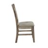Dining Side Chair Set With Cushioned Back And Seat (Set of 2) - Weathered Gray / Natural - Image 7