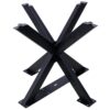 Spider Shaped Steel Table Legs, Metal Dining Table Frame, Heavy Duty Box Section Table Base - Black - Image 6