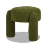 Hugo - Round Fully Upholstered Ottoman - Moss Green - Image 2