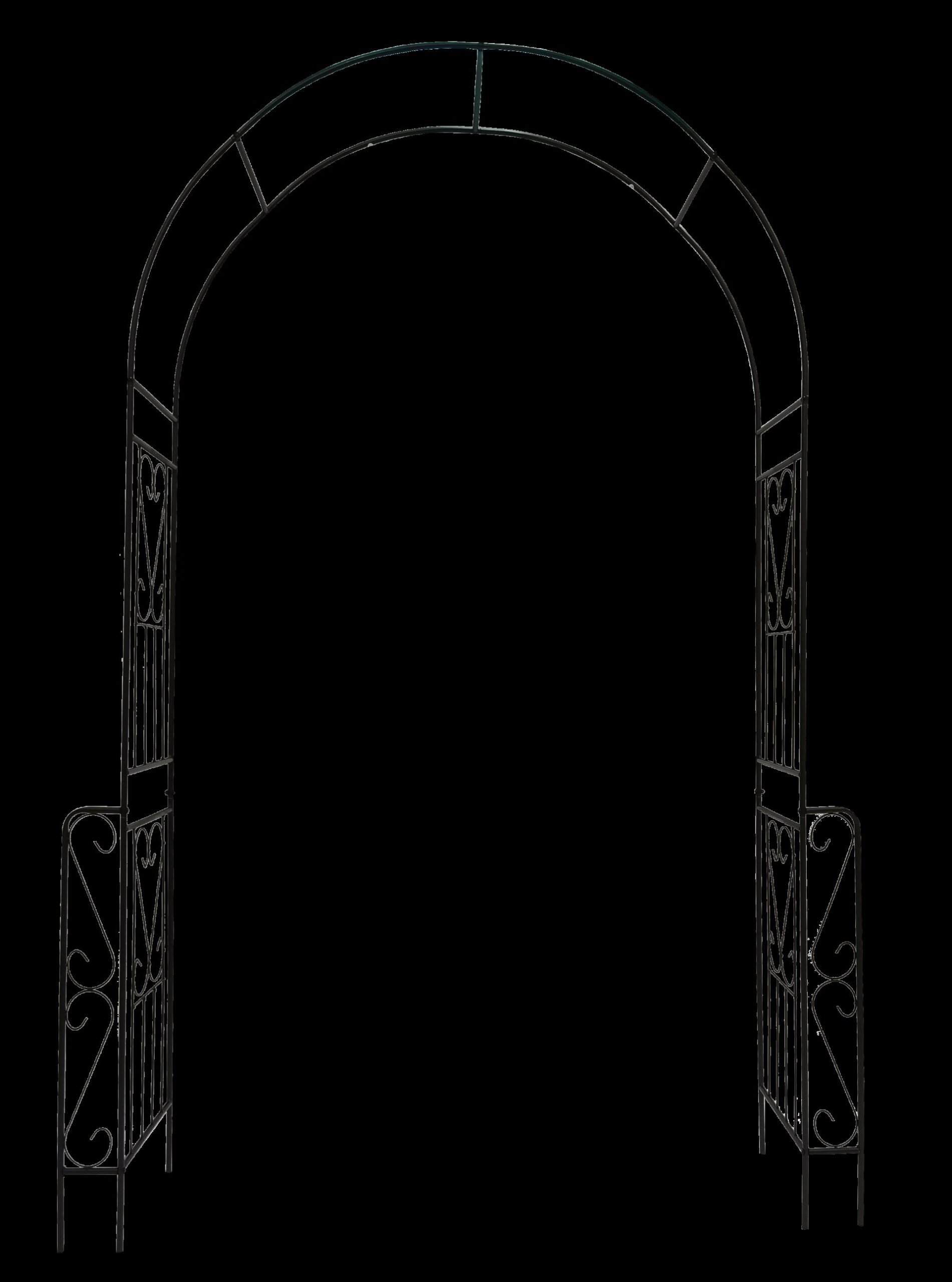 Metal Garden Arch Garden Arbor Trellis Climbing Plants Support Rose Arch Outdoor Arch - Black - Image 7
