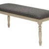 Bench, Rectangular, Upholstered, Transitional - Gray - Image 5