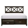King X Storage Bed - Mahogany - Image 3
