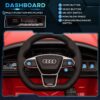 Aosom - Kids Ride On Car, 12V Licensed Audi Rs E-Tron Gt 3.1 Mph Electric Car For Kids, Ride-On Toy For Boys And Girls With Remote Control, 4 Wheels With Suspension, Horn, Music, Lights - Red - Image 6