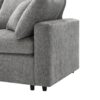 Modern Modular Cloud Sofa Bed, 6 Seat Chenille Sectional Couch Set With Ottoman, Free Combination, Convertible U Shaped Sleeper Sofa - Gray - Image 11