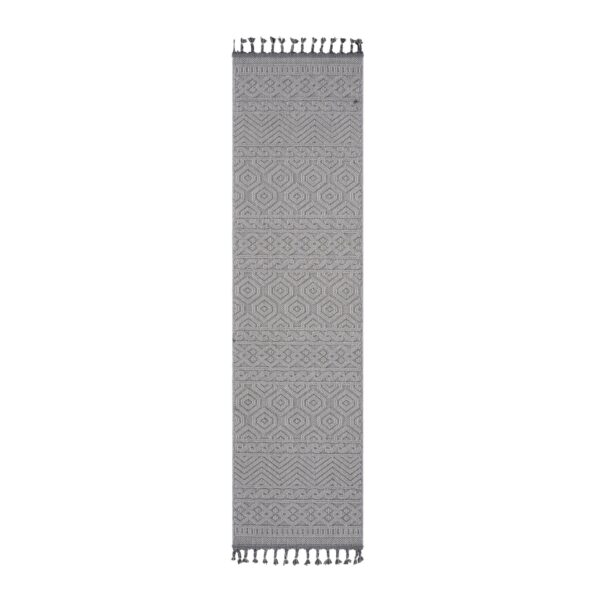 Guros - 2' X 8' Geometric Indoor / Outdoor Area Rug - White