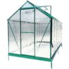 6.3'x12.2'x7' Polycarbonate Greenhouse, Heavy Duty Outdoor Aluminum Walk-In Green House Kit With Rain Gutter, Vent And Door For Backyard Garden - Green - Image 16