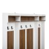 5 In 1 Entryway Bench With Coat Rack, 7 Sturdy Hooks, 2 Spacious Drawers And Adjustable Shelves, Wide Hall Tree With Metal Handles For Hallway - Brown / White - Image 19