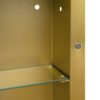 Oval Medicine Cabinet Mirror Bathroom Mirror With Storage Wall Mounted Medicine Mirror Cabinet With LED - Golden - Image 18