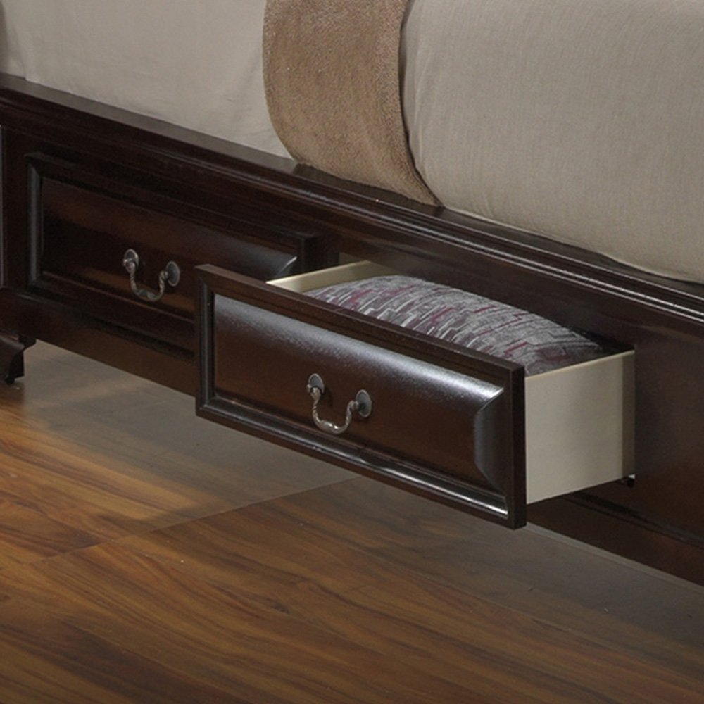 King Storage Bed Elegant - Cappuccino - Image 5