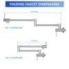 Modern Design Wall Mount Kitchen Pot Filler Faucet With Folding Stretchable Arm - Brushed Nickel - Image 3