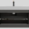 Alice - 36" Bathroom Vanity With Sink, Large Storage Wall Mounted Floating Bathroom Vanity For Modern Bathroom, One-Piece Sink Basin Without Drain And Faucet - Gray / White - Image 8