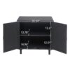 2 Door Cabinet, Suitable For Bedroom - Black - Image 6