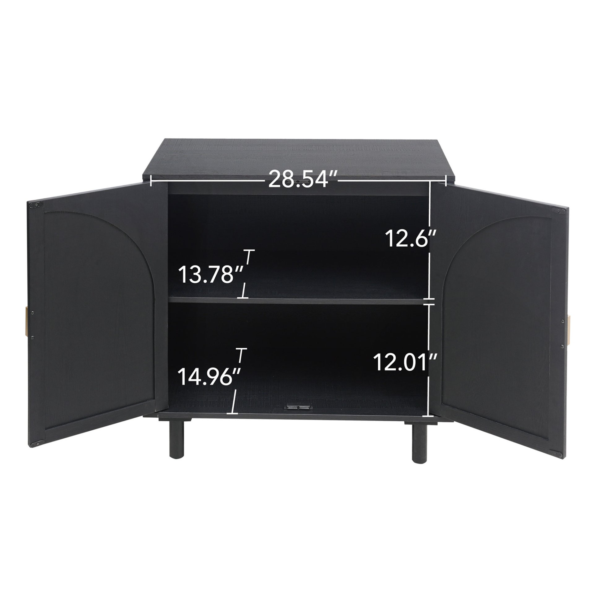2 Door Cabinet, Suitable For Bedroom - Black - Image 6