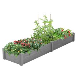 Over Ground Raised Garden Bed Large Long Planter Box - Gray