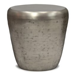 Garvy - Metal Side Table - Antique Silver