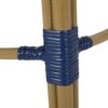 Outdoor Rattan And Aluminum French Barstools Set - Navy Blue - Image 14