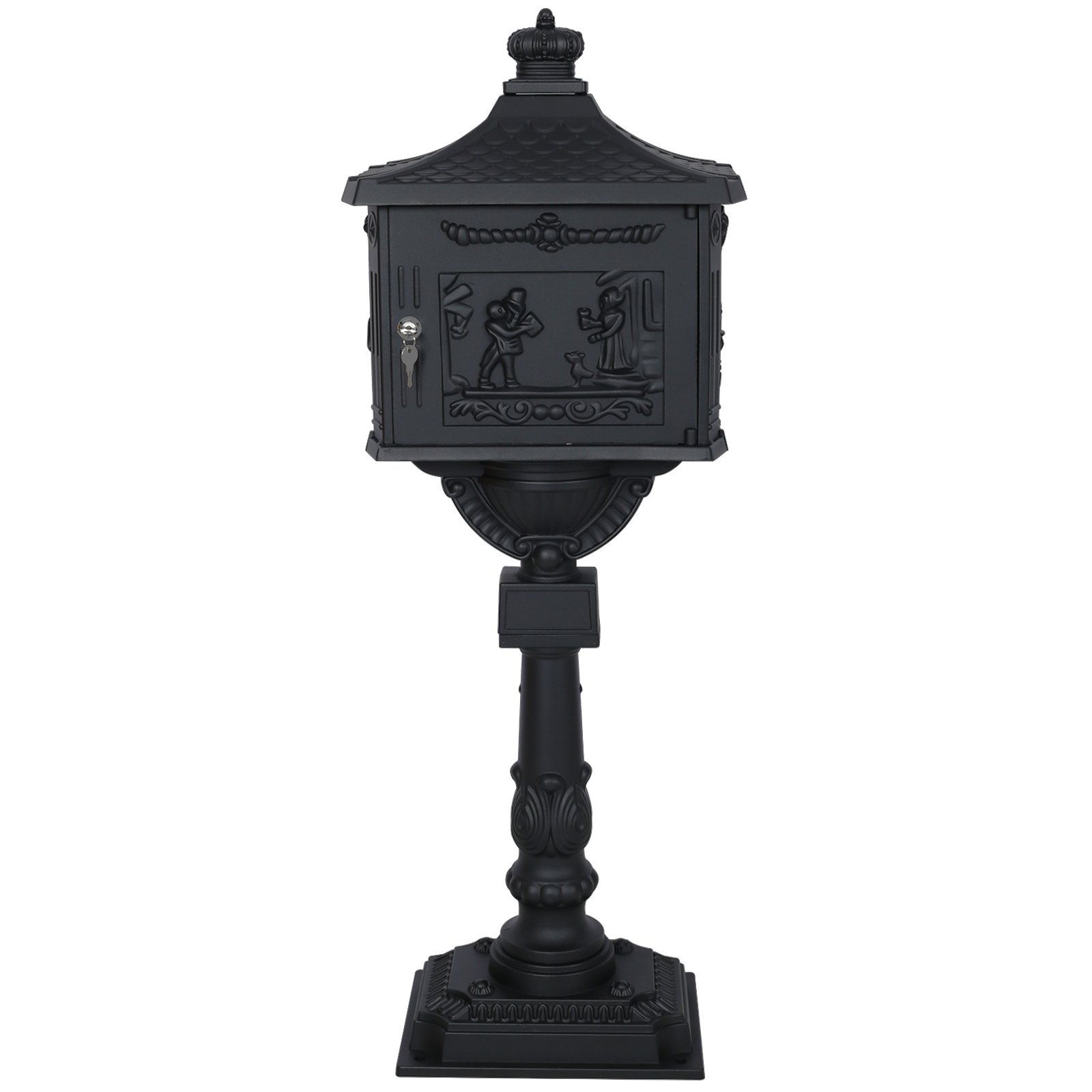 Cast Aluminum Mail Box, Postal Box, Mailbox - Black - Image 13