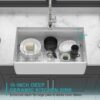 Kitchen Sink Workstation 33" Single Bowl Sink With Work Surface - White - Image 6