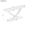 Console Table With Cross Leg Base And Reinforced Support Plate - Black - Image 3