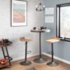 Dakota - Industrial Adjustable Bar / Dinette Table - Antique / Brown - Image 6