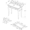 Computer Desk For Home Office, Laptop, Storage Drawers, Traditional - Cherry - Image 5