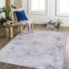 Maval - 3' X 5' Washable Area Rug - Gray - Image 2