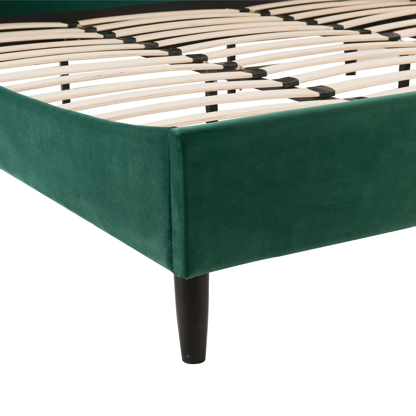 Aspen - King Vertical Tufted Modern Headboard Platform Bed Set - Evergreen - Image 8
