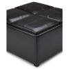 Avalon - Square Coffee Table Storage Ottoman - Tanners Brown - Image 7