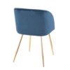 Fran - Contemporary Chair (Set of 2) - Gold / Blue - Image 4
