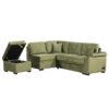 Sleeper Sofa Bed, 2 In 1 Pull Out Sofa Bed L Shape Couch With Storage Ottoman For Living Room, Bedroom Couch And Small Apartment - Green - Image 13