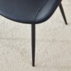 Modern Dining Chair Set With Curved Cushion And Metal Legs For Comfort (Set of 4) - Black - Image 12