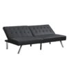 Contemporary Wood Frame Sofa Bed With Stainless Legs - Black - Image 9