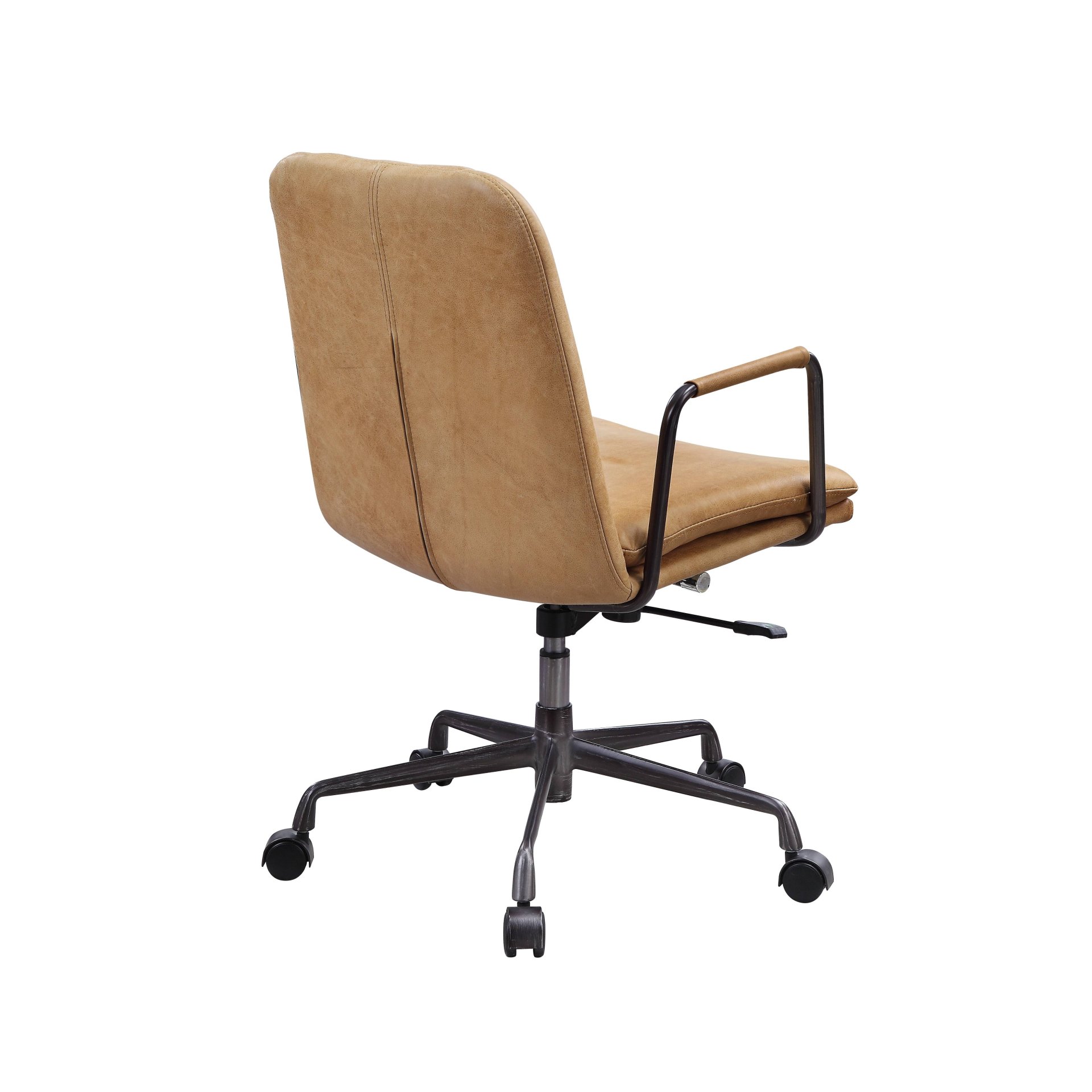 Eclarn - Top Grain Leather Office Chair - Brown - Image 7