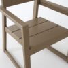 5 Piece Outdoor Dining Set For 4, Weather Resistant Patio Table With Umbrella Hole And 4 Armrest Chairs Garden Furniture For Backyard - Wood - Image 7
