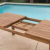 Wilson - Expandable Dining Table With Slat Design - Teak Acacia Wood - Image 6
