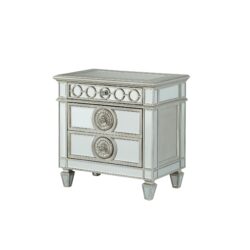 Varian - Mirrored Nightstand - Silver