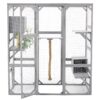 Outdoor Cat House, Diy Cat Enclosure Catio With Double Enter Doors - Light Gray - Image 7