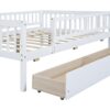 Full Size Daybed Bed With Two Drawers - White - Image 5