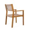 Outdoor Dining Chair (Set of 2), Patio Chairs, Teak Acacia Wood - Light Brown - Image 9