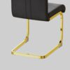 Dining Chairs (Set of 4), Side Dining Room Chairs With Golden Legs, Kitchen Chairs With Padded Seat High Back For Dining, Kitchen, Living Room - Black - Image 14