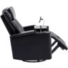 270 Degree Power Swivel Recliner Home Theater Chair With Hidden Arm Storage, LED Light, Cup Holder, And Tray Table - Black - Image 13