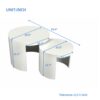 Coffee Tables For Living Room, Office, Bedroom (Set of 2) - White - Image 3